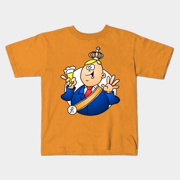 Koningsdag - King's Day Kids T-Shirt by Cardvibes